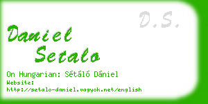 daniel setalo business card