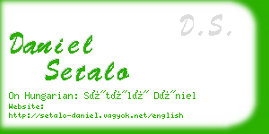 daniel setalo business card